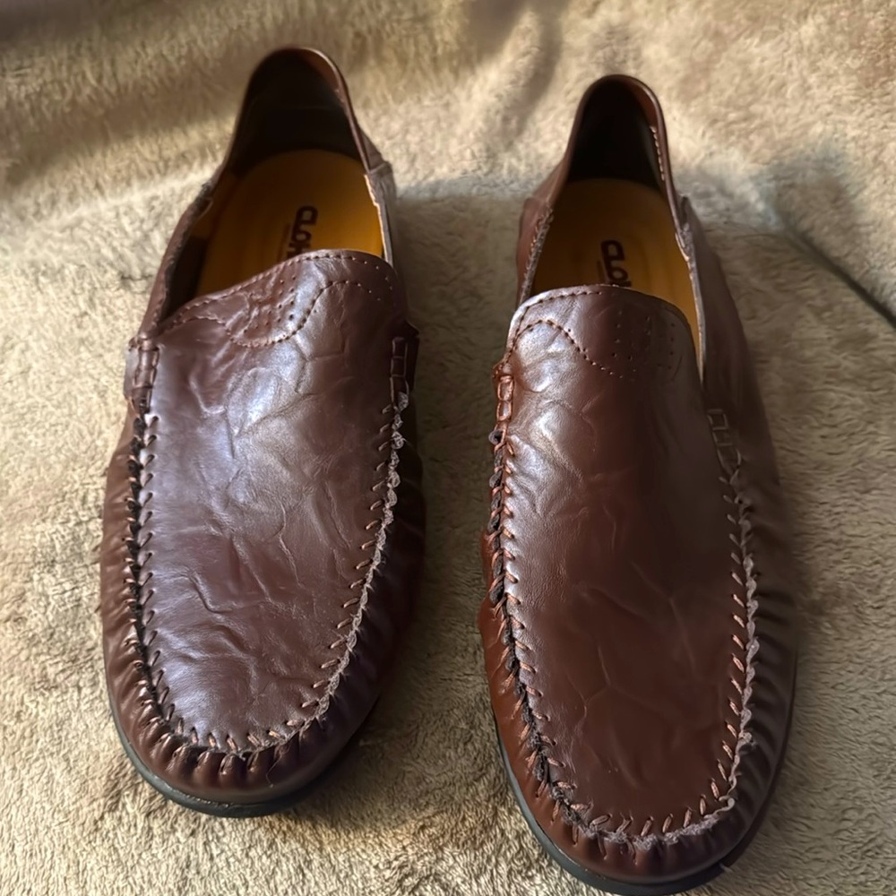 Designer leather loafers